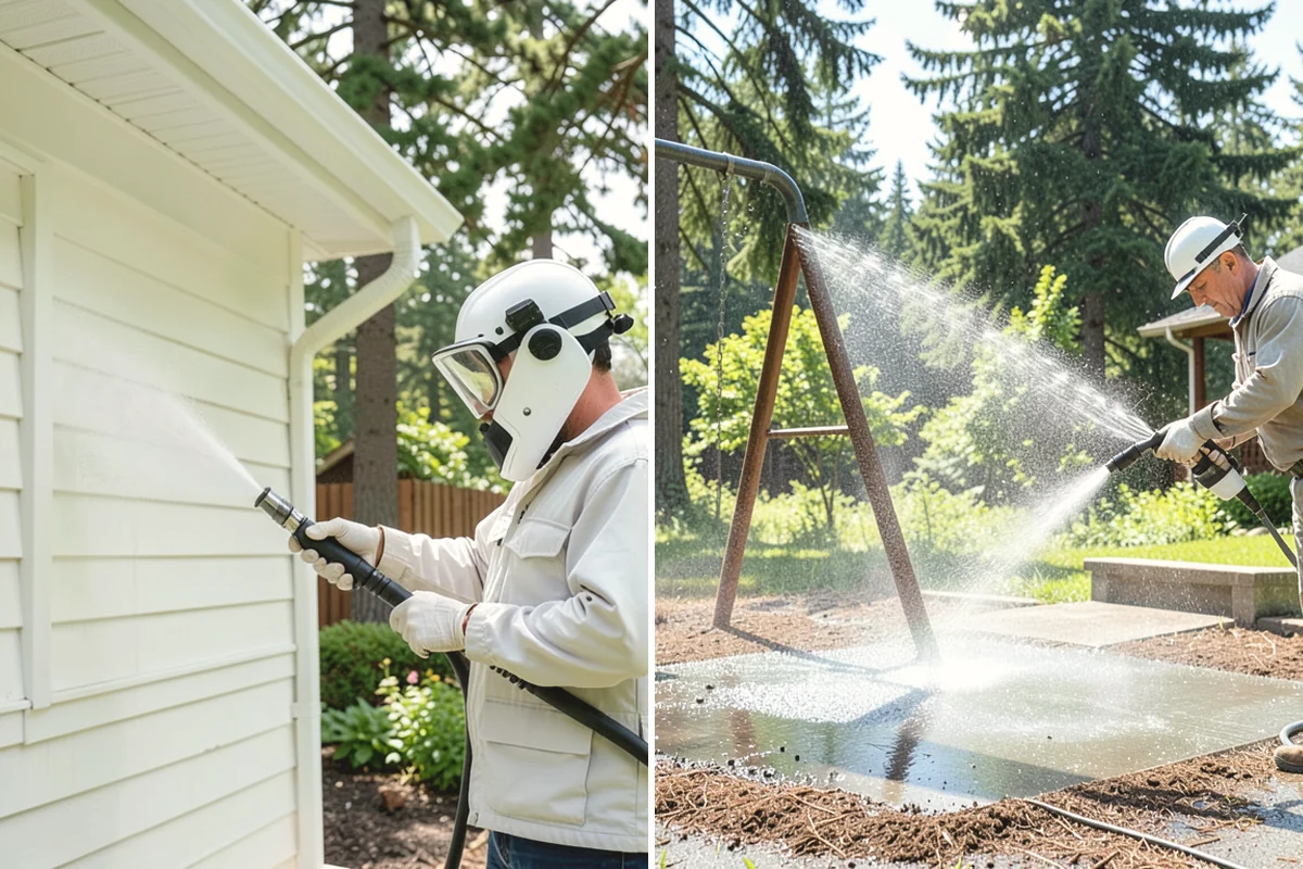 Pool Enclosure Washing in La Conner, Skagit County, WA - Remove loose leaves and needles from tracks and corners