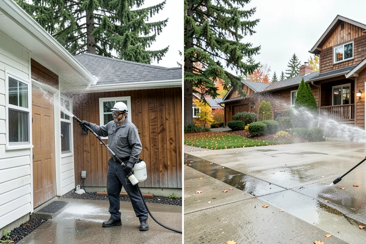 Pool Enclosure Washing in Lake Forest Park, King County, WA - Remove loose leaves and needles from tracks and corners