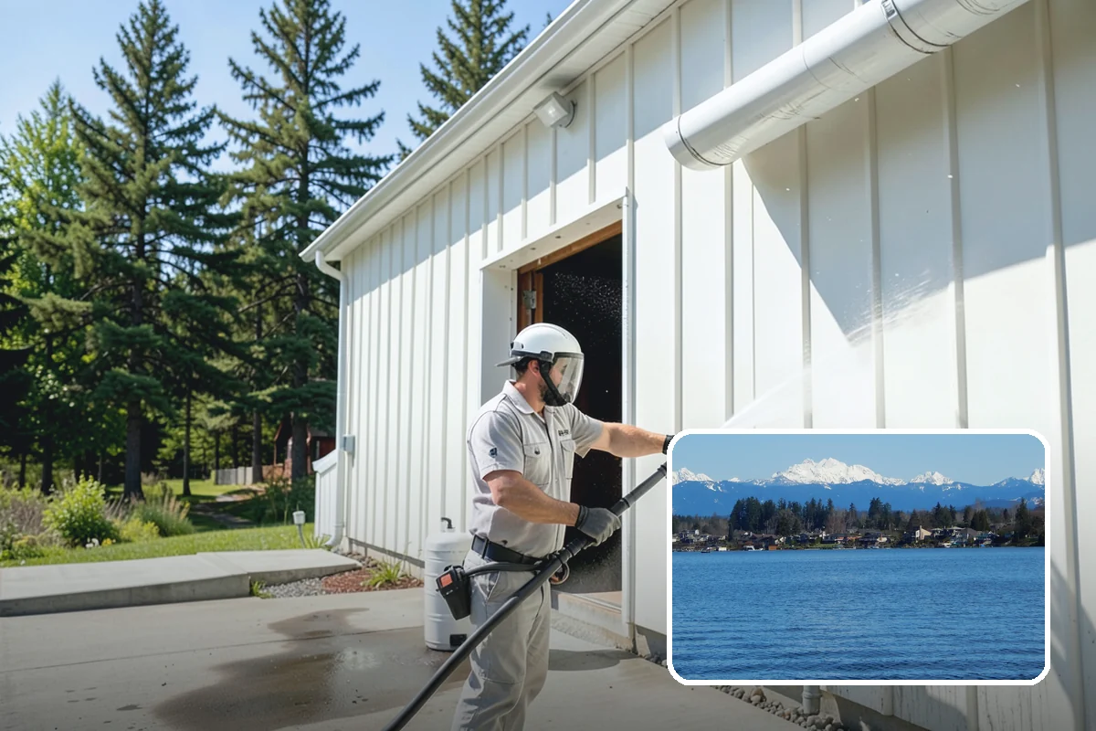 Pool Enclosure Washing in Lake Stevens, Snohomish County, WA - Lifts algae film from screen mesh without tearing it