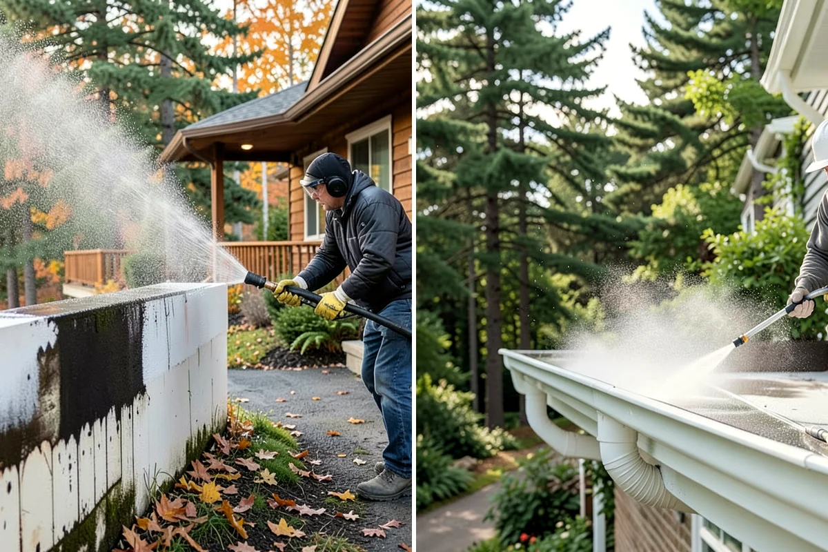 Pool Enclosure Washing in Lakewood, Pierce County, WA - Remove loose leaves and needles from tracks and corners