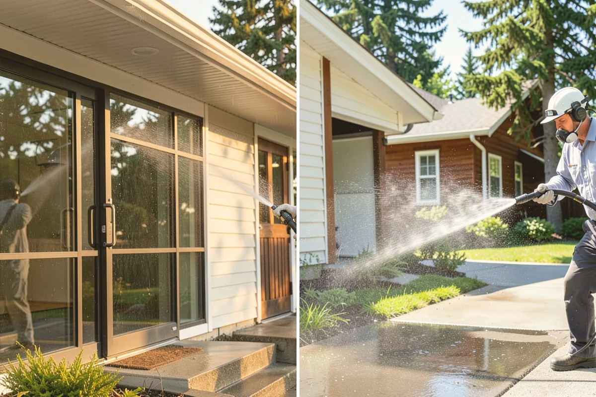 Pool Enclosure Washing in Langley, Island County, WA - Remove loose leaves and needles from tracks and corners