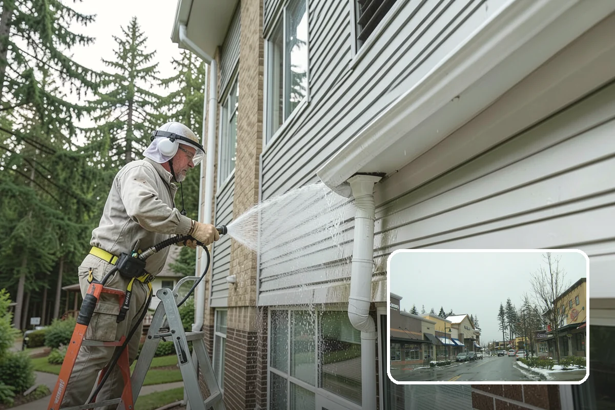 Pool Enclosure Washing in Mill Creek, Snohomish County, WA - Lifts algae film from screen mesh without tearing it