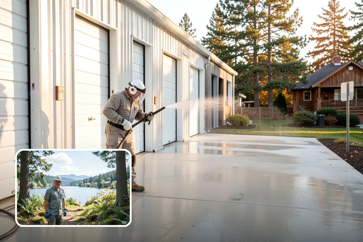 Pool Enclosure Washing in Milton, King County, WA - Lifts algae film from screen mesh without tearing it