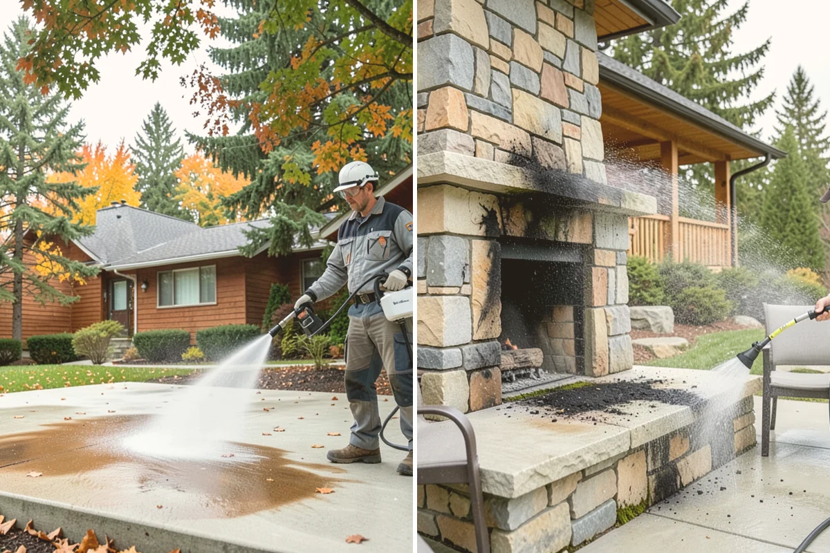 Pool Enclosure Washing in Milton, King County, WA - Remove loose leaves and needles from tracks and corners