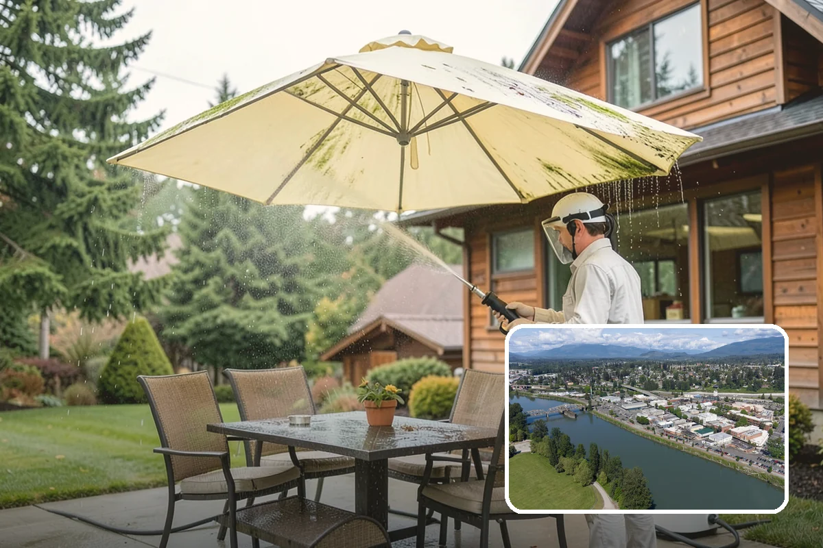 Pool Enclosure Washing in Mount Vernon, Skagit County, WA - Lifts algae film from screen mesh without tearing it