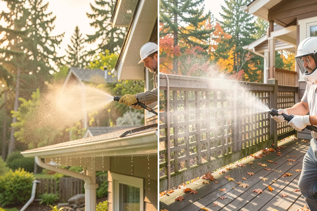 Pool Enclosure Washing in Mount Vernon, Skagit County, WA - Remove loose leaves and needles from tracks and corners