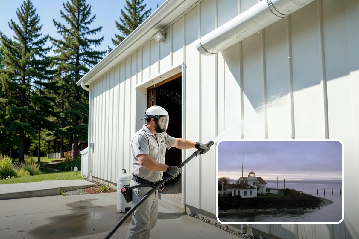 Pool Enclosure Washing in Mukilteo, Snohomish County, WA - Lifts algae film from screen mesh without tearing it