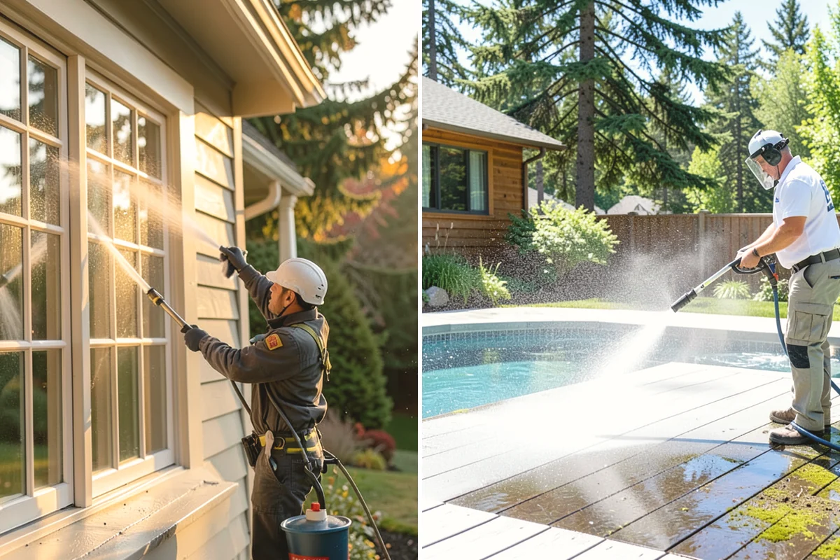 Pool Enclosure Washing in Mukilteo, Snohomish County, WA - Remove loose leaves and needles from tracks and corners