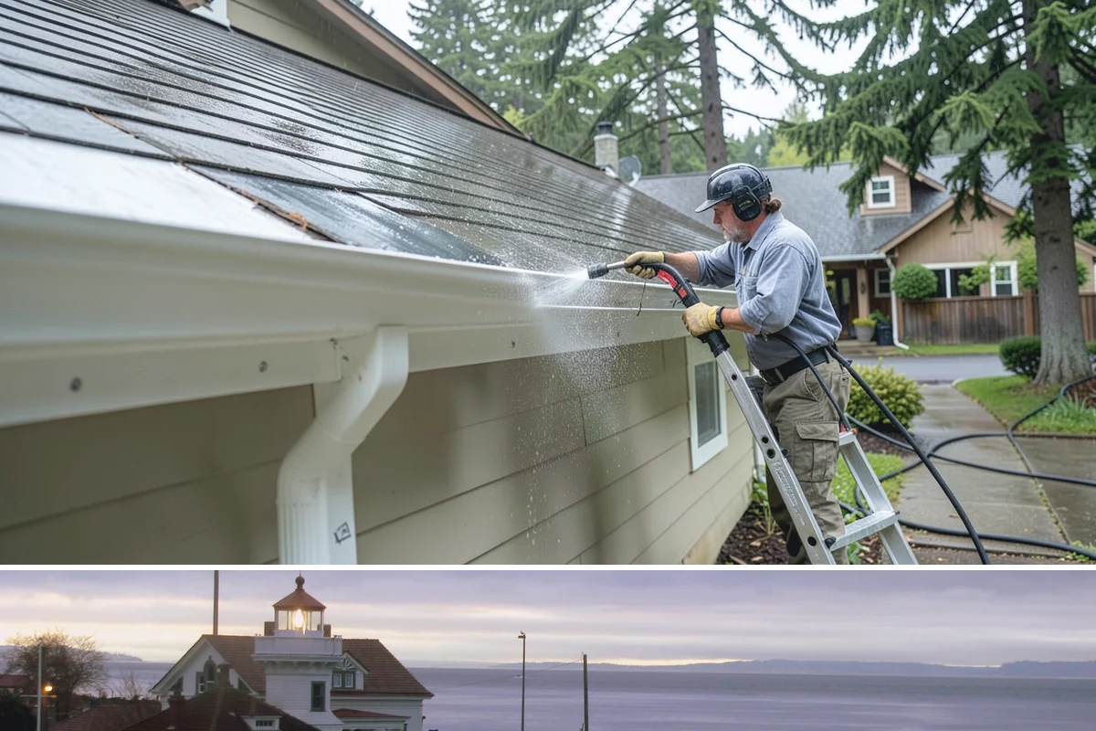 Pool Enclosure Washing in Mukilteo, Snohomish County, WA - Clean the enclosure in early summer once tree pollen and needle drop have slowed for the season.