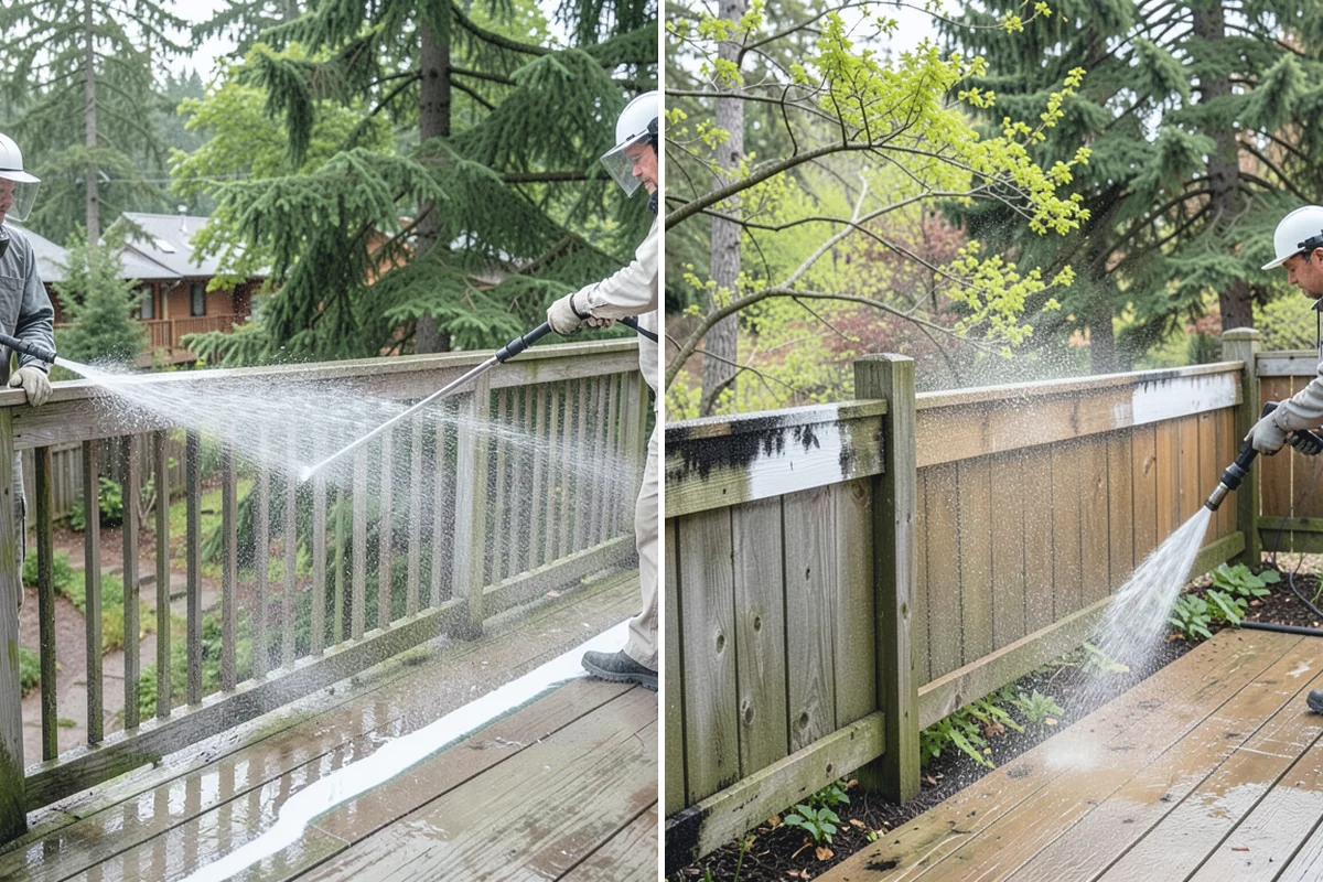 Pool Enclosure Washing in Renton, King County, WA - Remove loose leaves and needles from tracks and corners