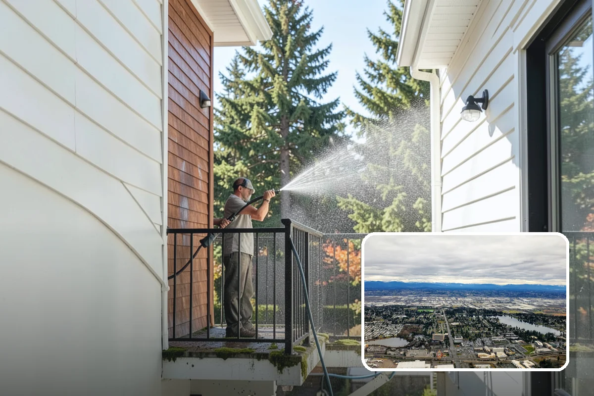 Pool Enclosure Washing in SeaTac, King County, WA - Lifts algae film from screen mesh without tearing it