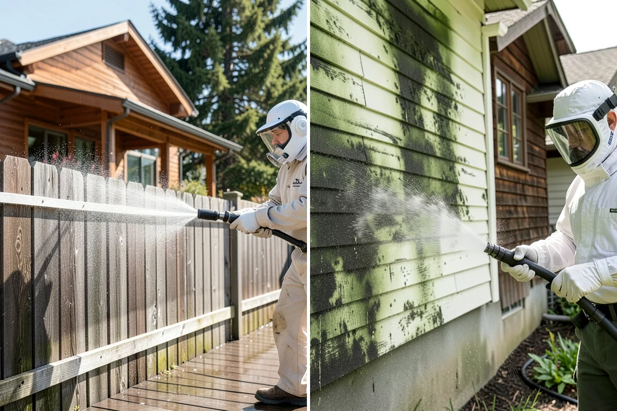 Pool Enclosure Washing in SeaTac, King County, WA - Remove loose leaves and needles from tracks and corners