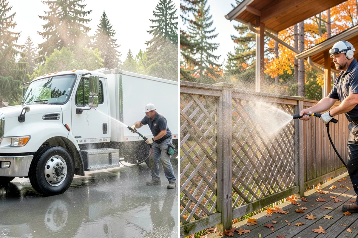 Pool Enclosure Washing in Seattle, King County, WA - Remove loose leaves and needles from tracks and corners