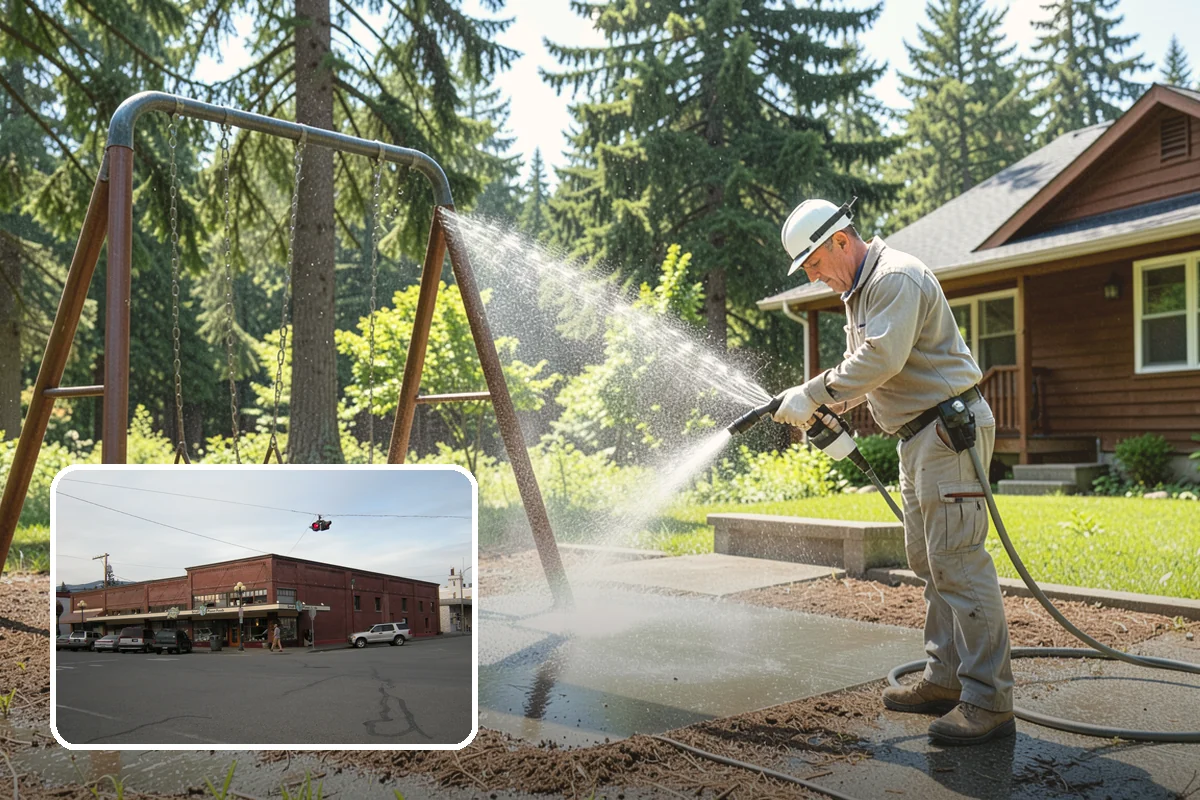 Pool Enclosure Washing in Sedro-Woolley, Skagit County, WA - Lifts algae film from screen mesh without tearing it