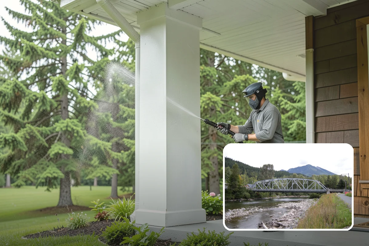 Pool Enclosure Washing in Skykomish, King County, WA - Lifts algae film from screen mesh without tearing it
