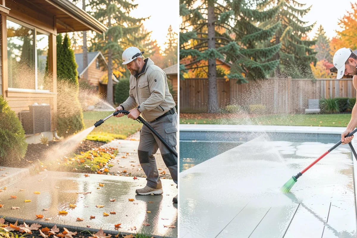 Pool Enclosure Washing in Skykomish, King County, WA - Remove loose leaves and needles from tracks and corners