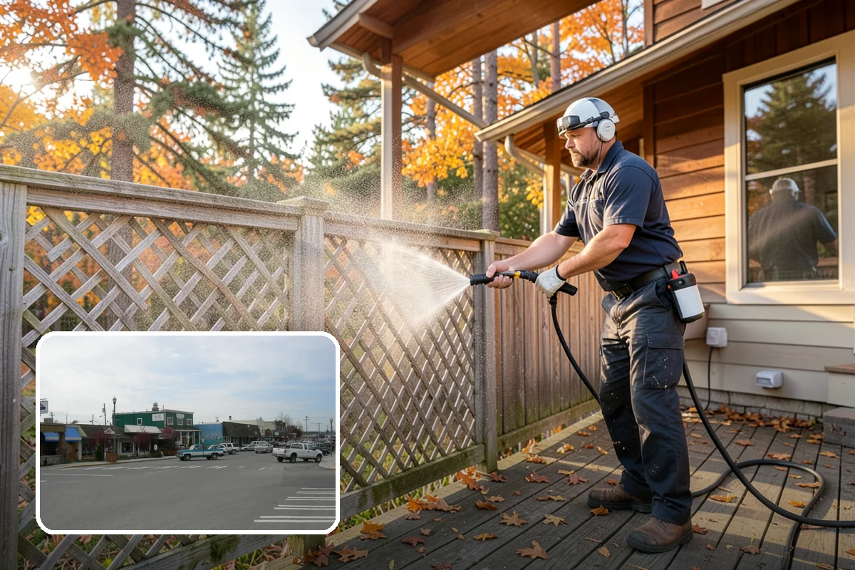 Pool Enclosure Washing in Stanwood, Snohomish County, WA - Lifts algae film from screen mesh without tearing it