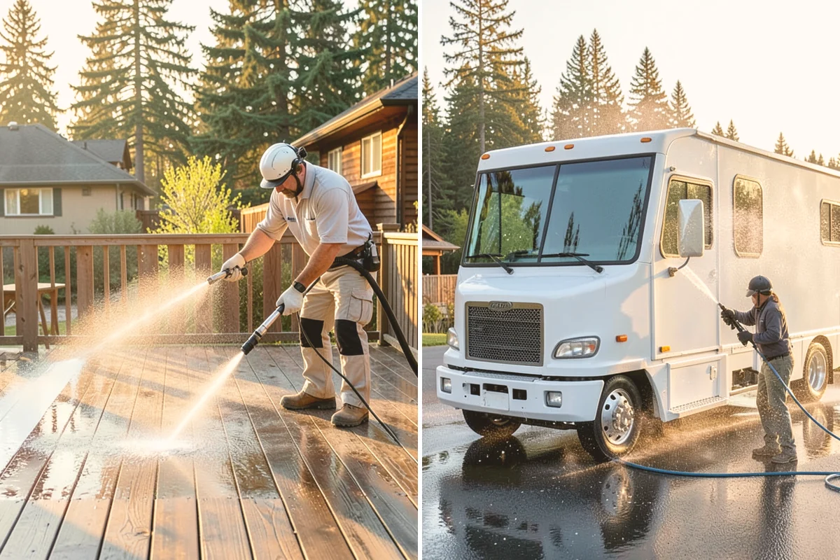 Pool Enclosure Washing in Stanwood, Snohomish County, WA - Remove loose leaves and needles from tracks and corners