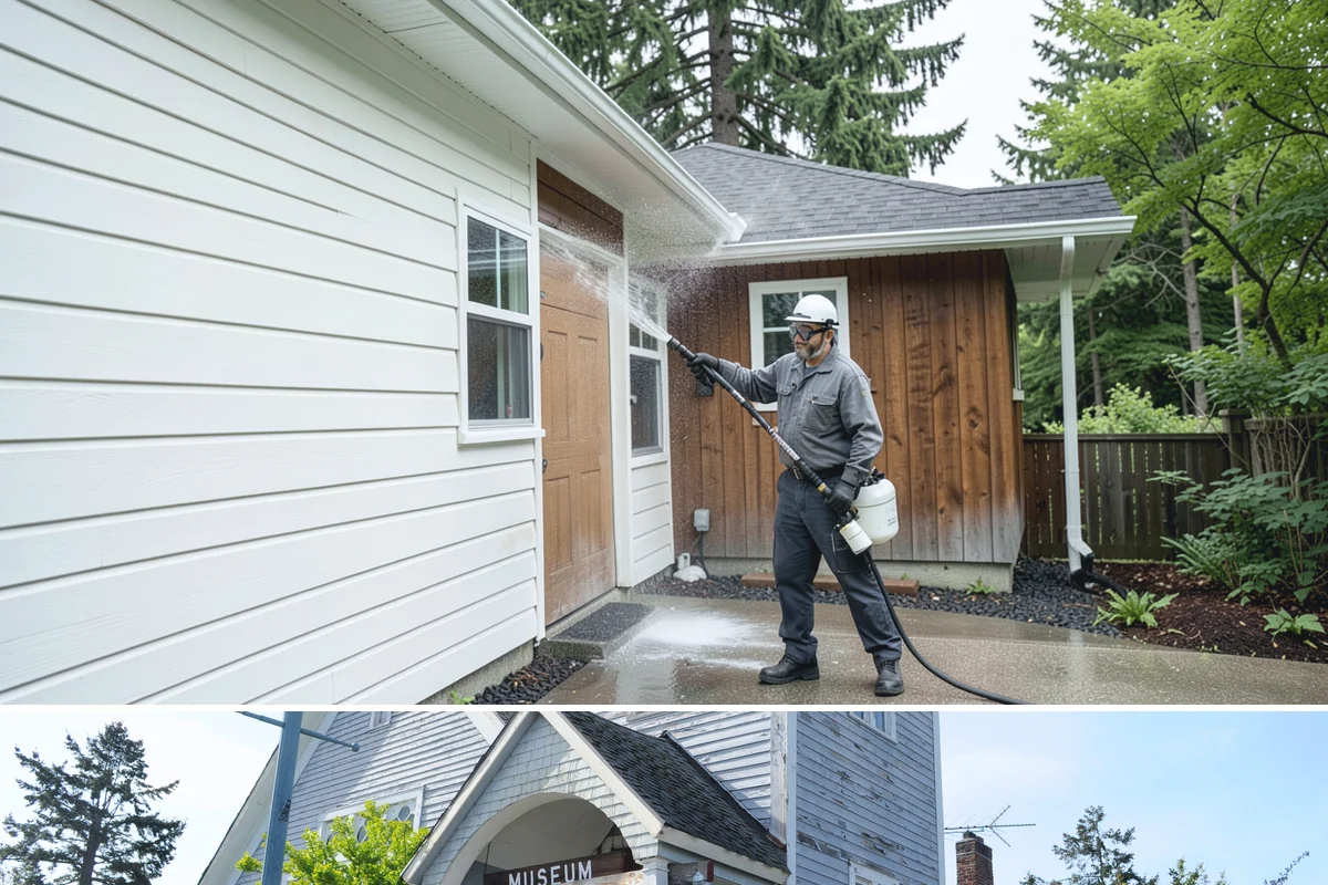 Pool Enclosure Washing in Steilacoom, Pierce County, WA - Clean the enclosure in early summer once tree pollen and needle drop have slowed for the season.