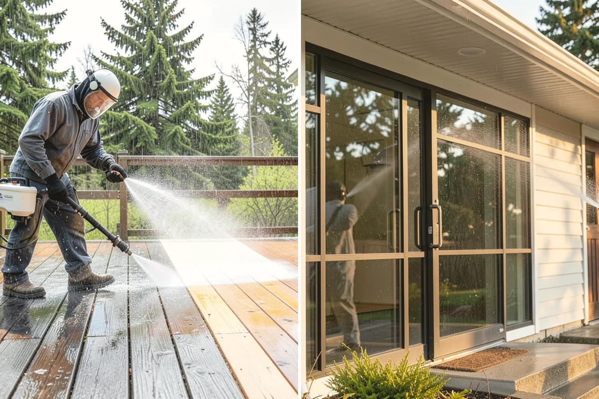 Pool Enclosure Washing in Tukwila, King County, WA - Remove loose leaves and needles from tracks and corners