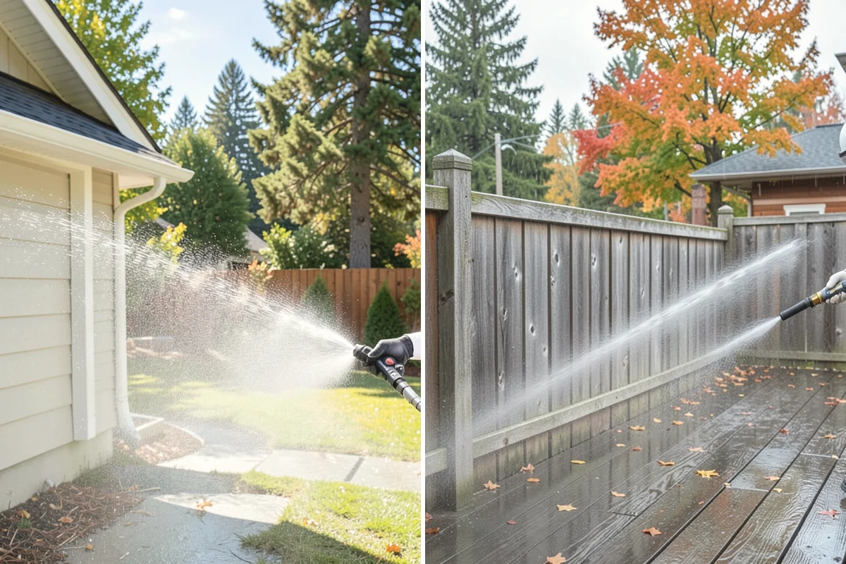 Pool Enclosure Washing in University Place, Pierce County, WA - Remove loose leaves and needles from tracks and corners