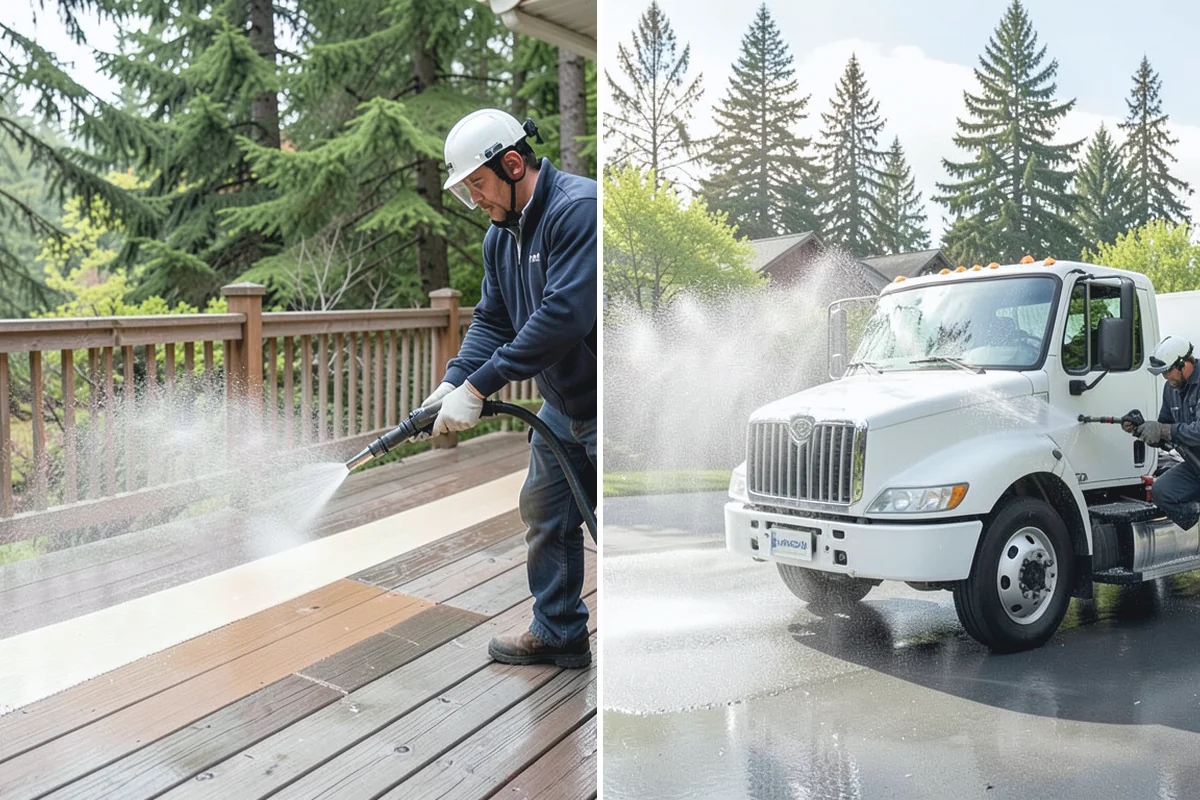 Pool Enclosure Washing in Wilkeson, Pierce County, WA - Remove loose leaves and needles from tracks and corners