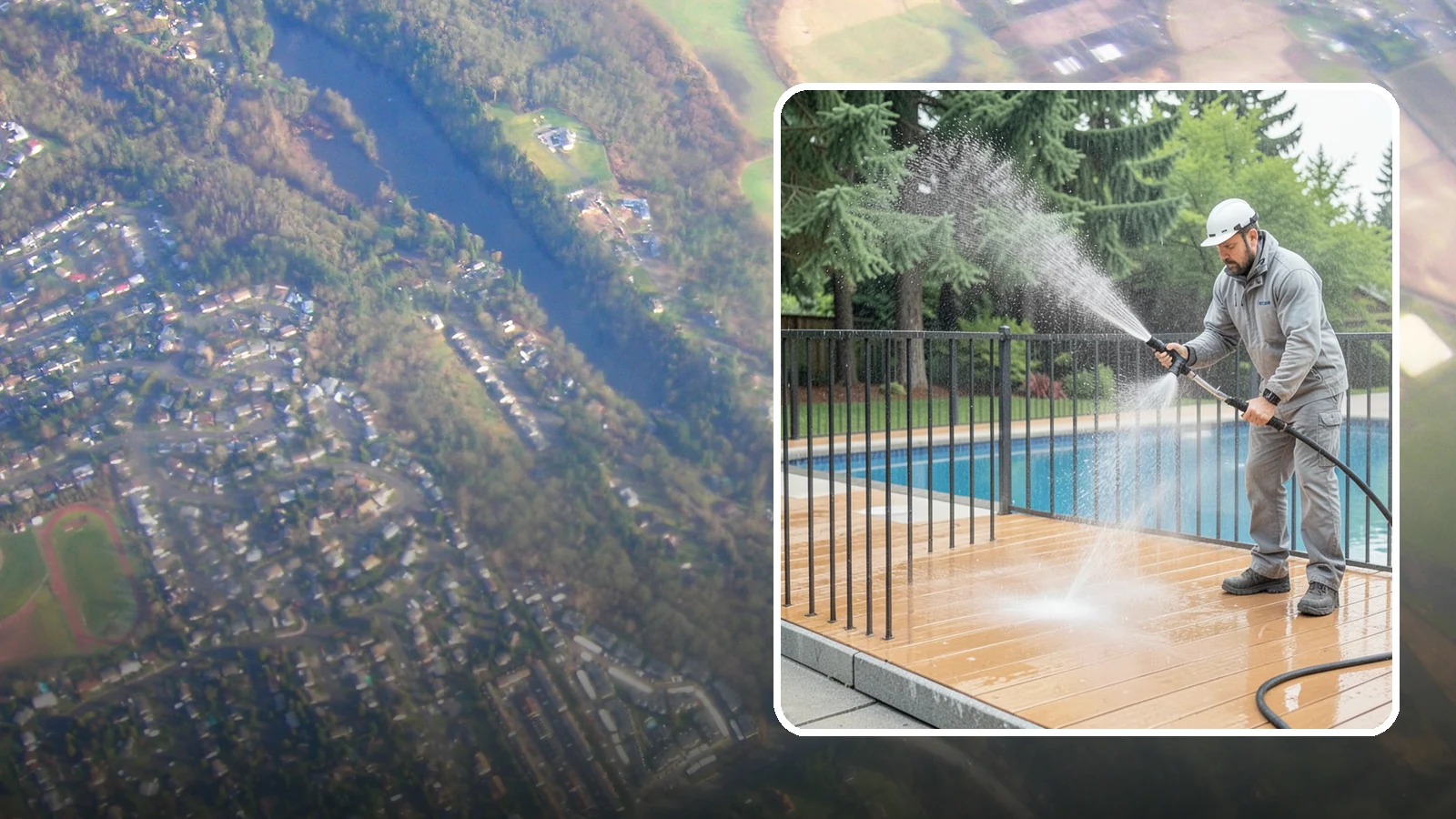 Pool Fence Cleaning in Algona, King County, WA - We clean pool safety fencing so aluminum, glass, or mesh barriers stay clear of the grime that dulls them in the wet season.