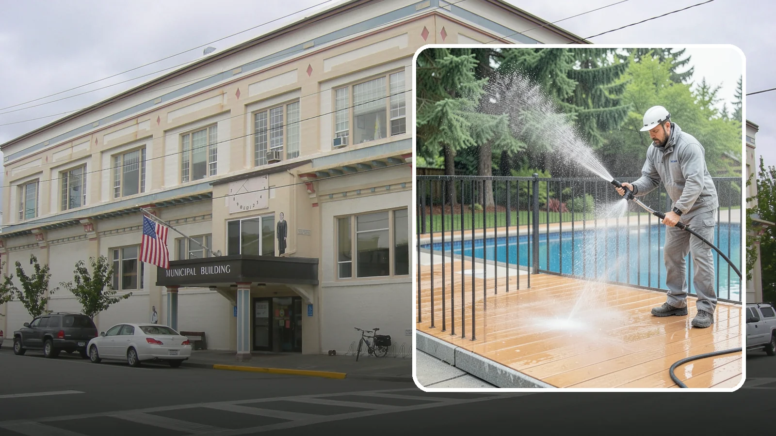 Pool Fence Cleaning in Anacortes, Skagit County, WA - We clean pool safety fencing so aluminum, glass, or mesh barriers stay clear of the grime that dulls them in the wet season.