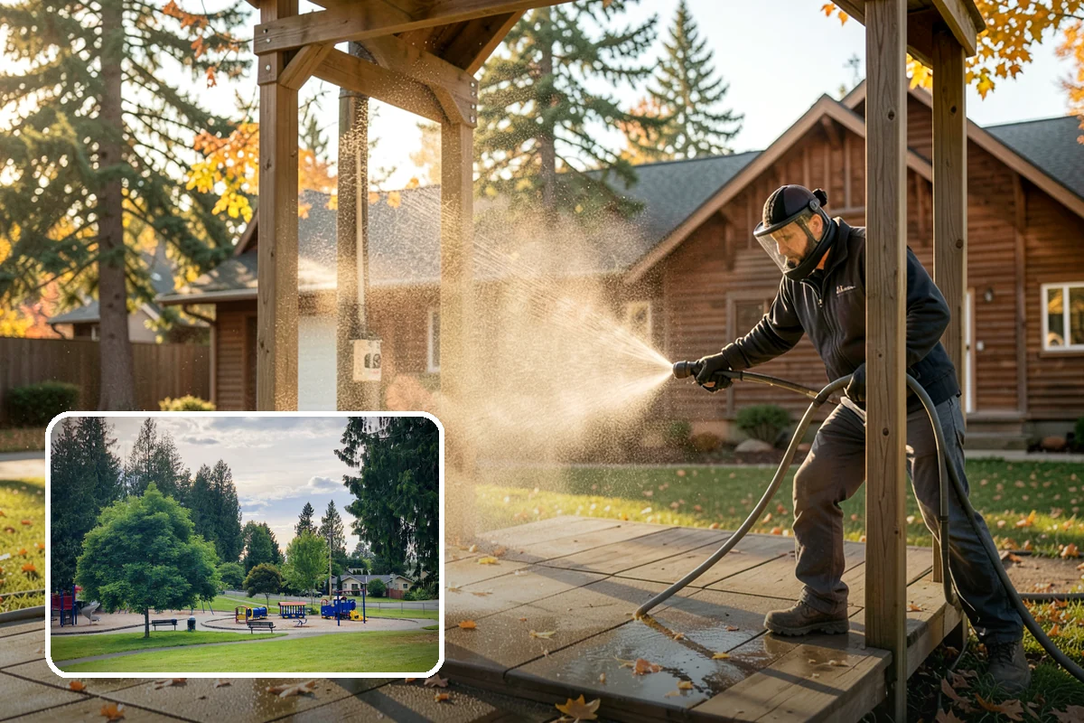 Pool Fence Cleaning in Bonney Lake, Pierce County, WA - Cleans glass, aluminum, and mesh fencing appropriately