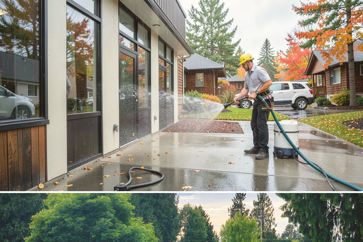 Pool Fence Cleaning in Bonney Lake, Pierce County, WA - A spring cleaning readies the fence for a summer of clear, safe sightlines to the pool.
