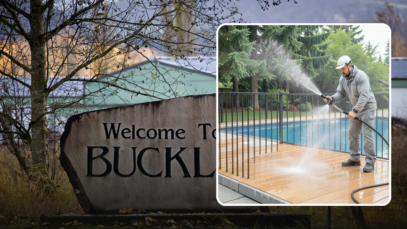 Pool Fence Cleaning in Buckley, Pierce County, WA - We clean pool safety fencing so aluminum, glass, or mesh barriers stay clear of the grime that dulls them in the wet season.