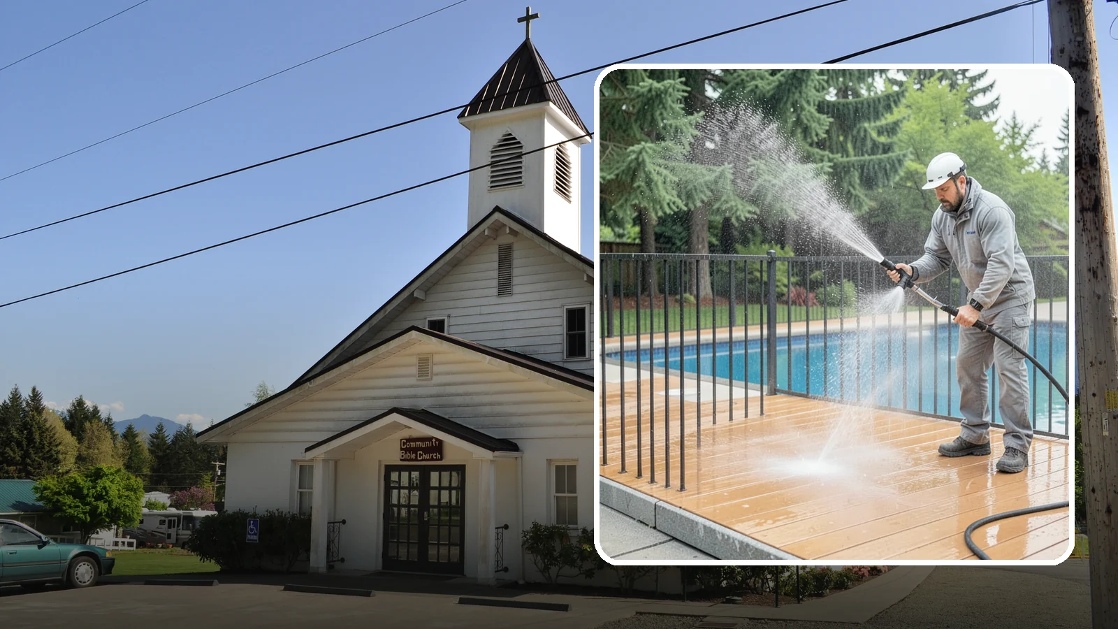 Pool Fence Cleaning in Concrete, Skagit County, WA - We clean pool safety fencing so aluminum, glass, or mesh barriers stay clear of the grime that dulls them in the wet season.