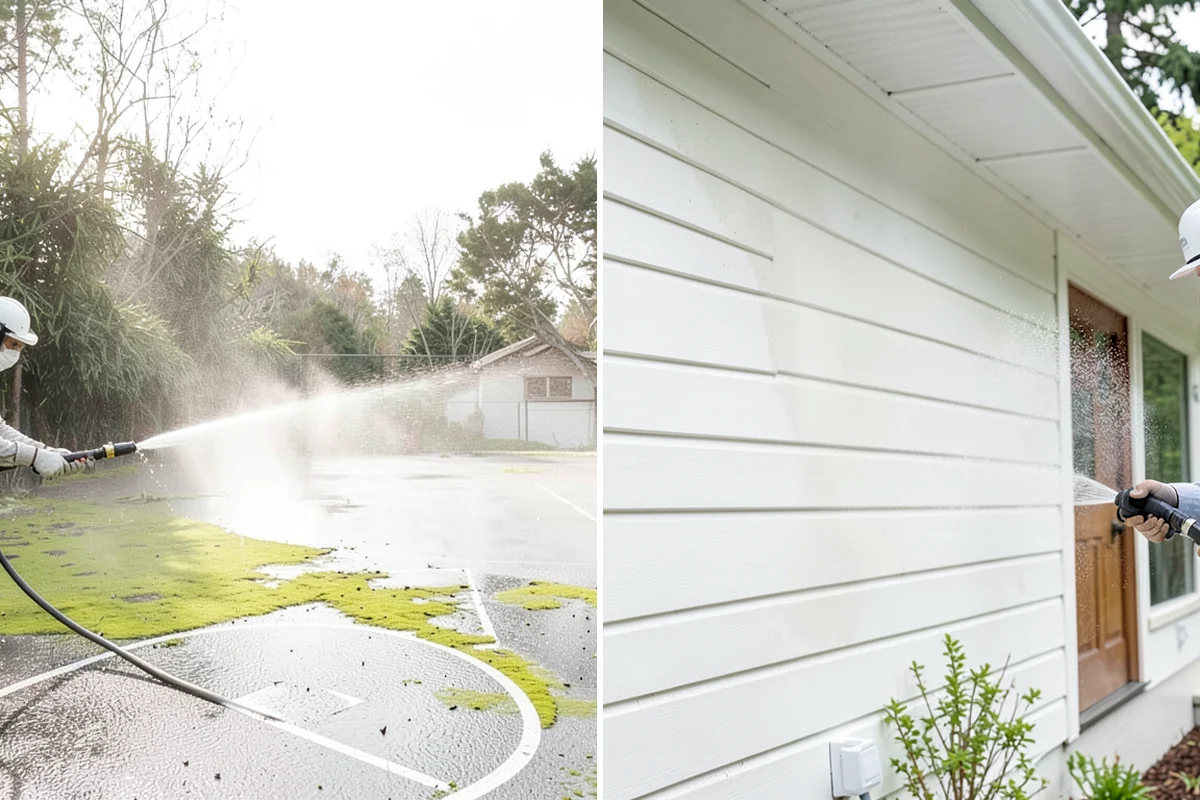 Pool Fence Cleaning in Concrete, Skagit County, WA - Identify the fence material and hardware type