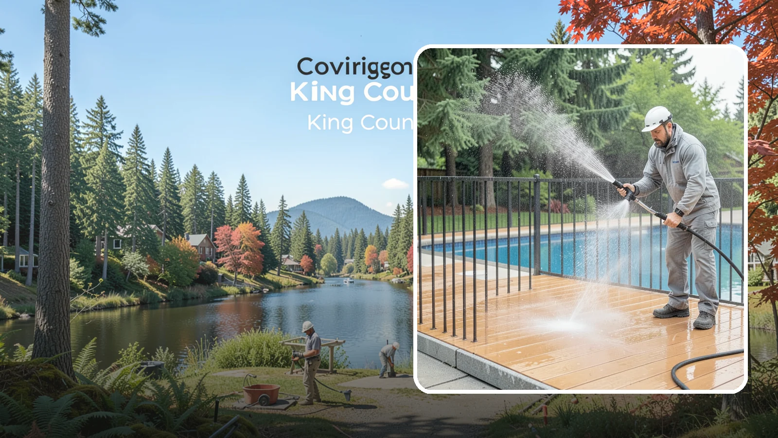 Pool Fence Cleaning in Covington, King County, WA - We clean pool safety fencing so aluminum, glass, or mesh barriers stay clear of the grime that dulls them in the wet season.