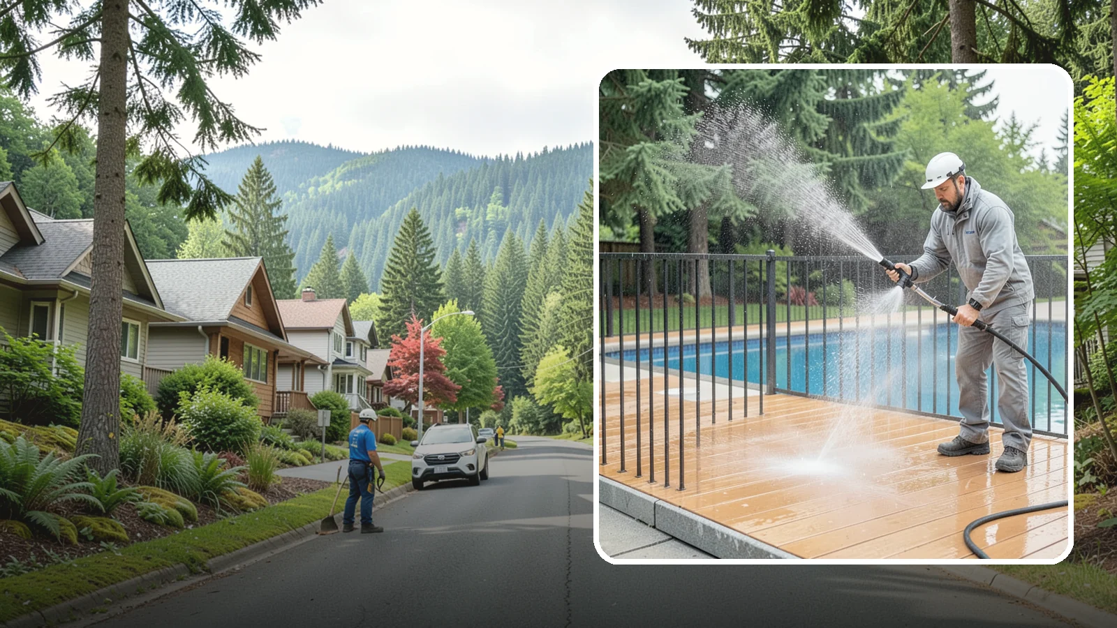 Pool Fence Cleaning in Darrington, Snohomish County, WA - We clean pool safety fencing so aluminum, glass, or mesh barriers stay clear of the grime that dulls them in the wet season.