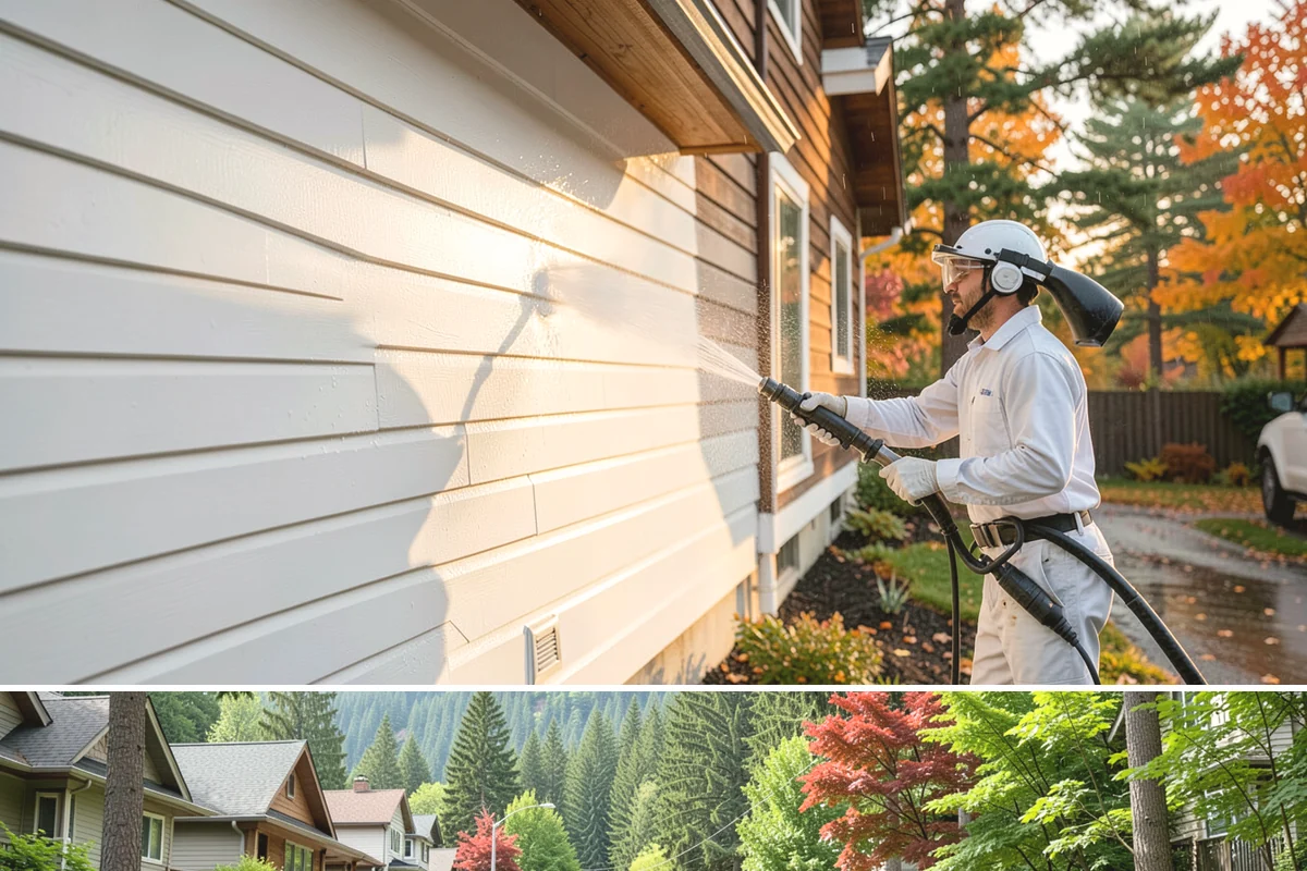 Pool Fence Cleaning in Darrington, Snohomish County, WA - A spring cleaning readies the fence for a summer of clear, safe sightlines to the pool.