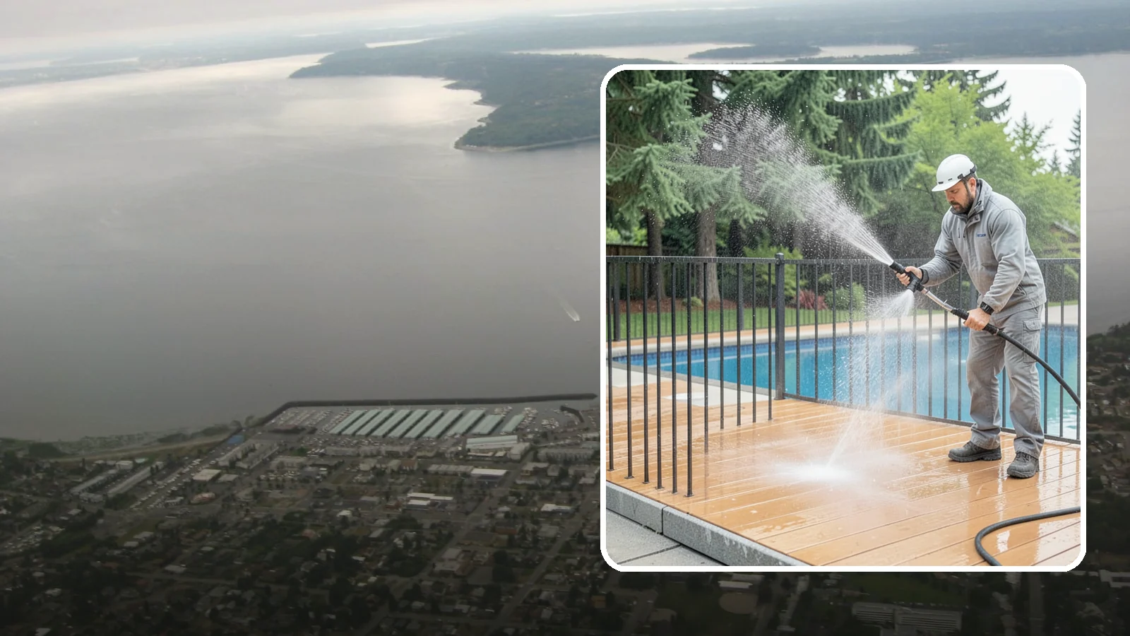 Pool Fence Cleaning in Des Moines, King County, WA - We clean pool safety fencing so aluminum, glass, or mesh barriers stay clear of the grime that dulls them in the wet season.