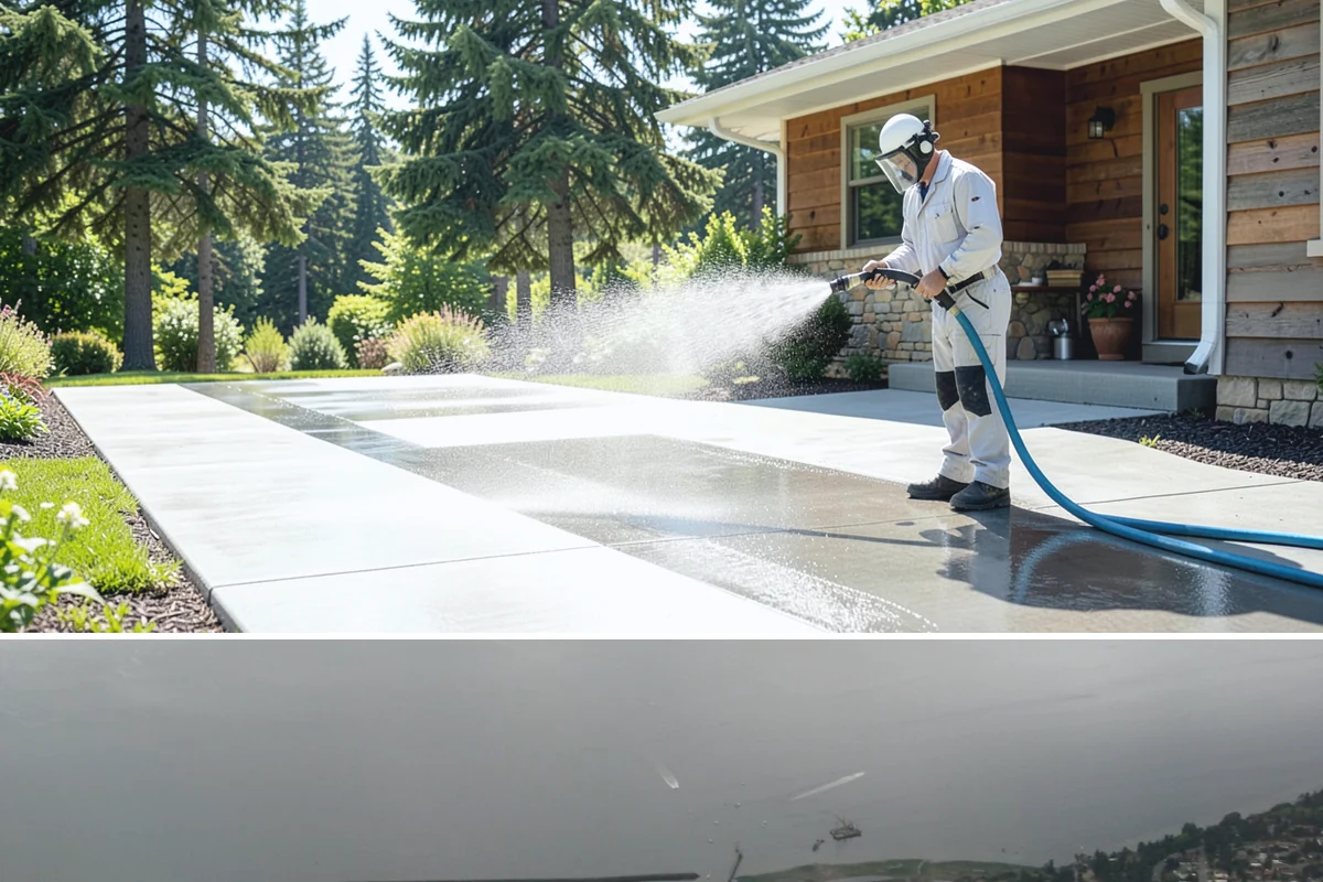 Pool Fence Cleaning in Des Moines, King County, WA - A spring cleaning readies the fence for a summer of clear, safe sightlines to the pool.