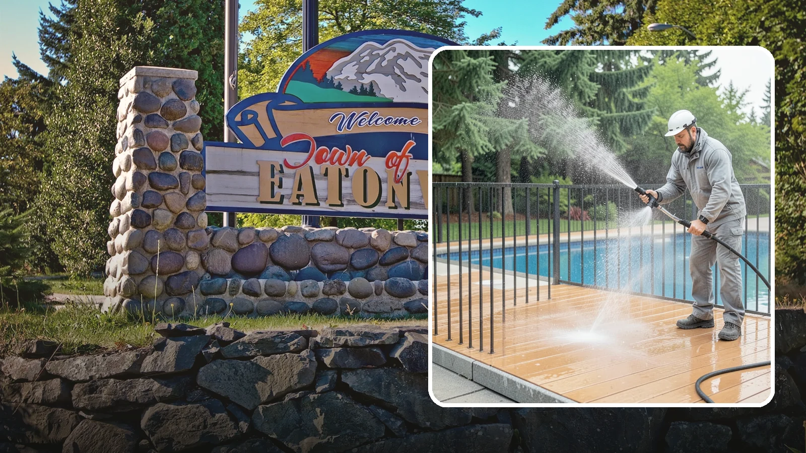 Pool Fence Cleaning in Eatonville, Pierce County, WA - We clean pool safety fencing so aluminum, glass, or mesh barriers stay clear of the grime that dulls them in the wet season.