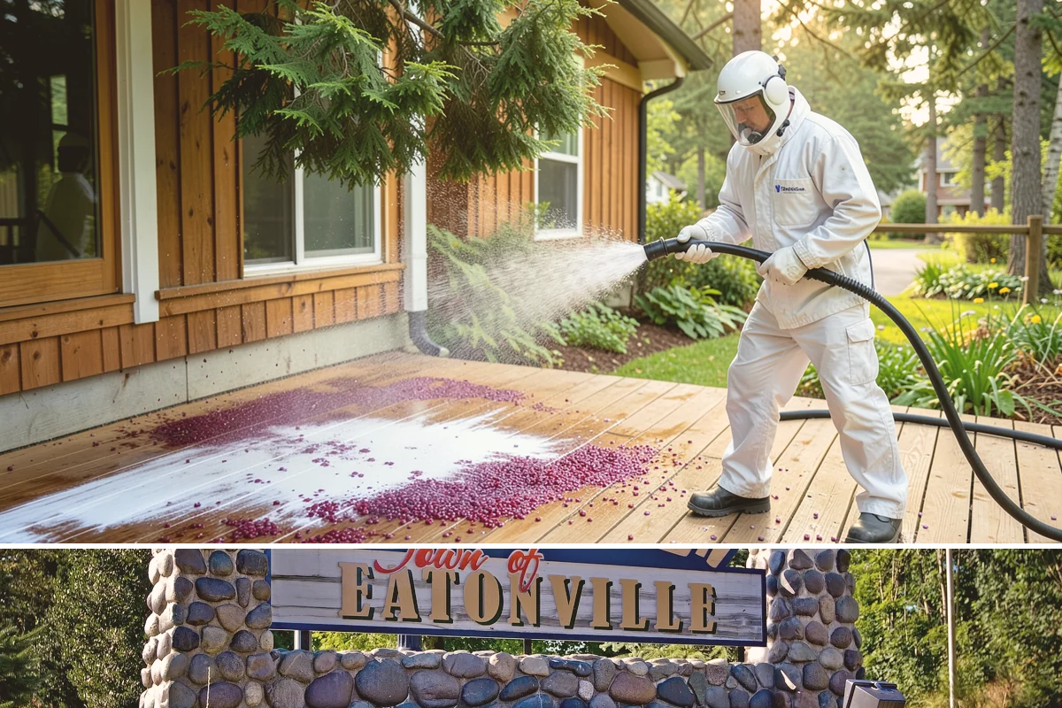 Pool Fence Cleaning in Eatonville, Pierce County, WA - A spring cleaning readies the fence for a summer of clear, safe sightlines to the pool.
