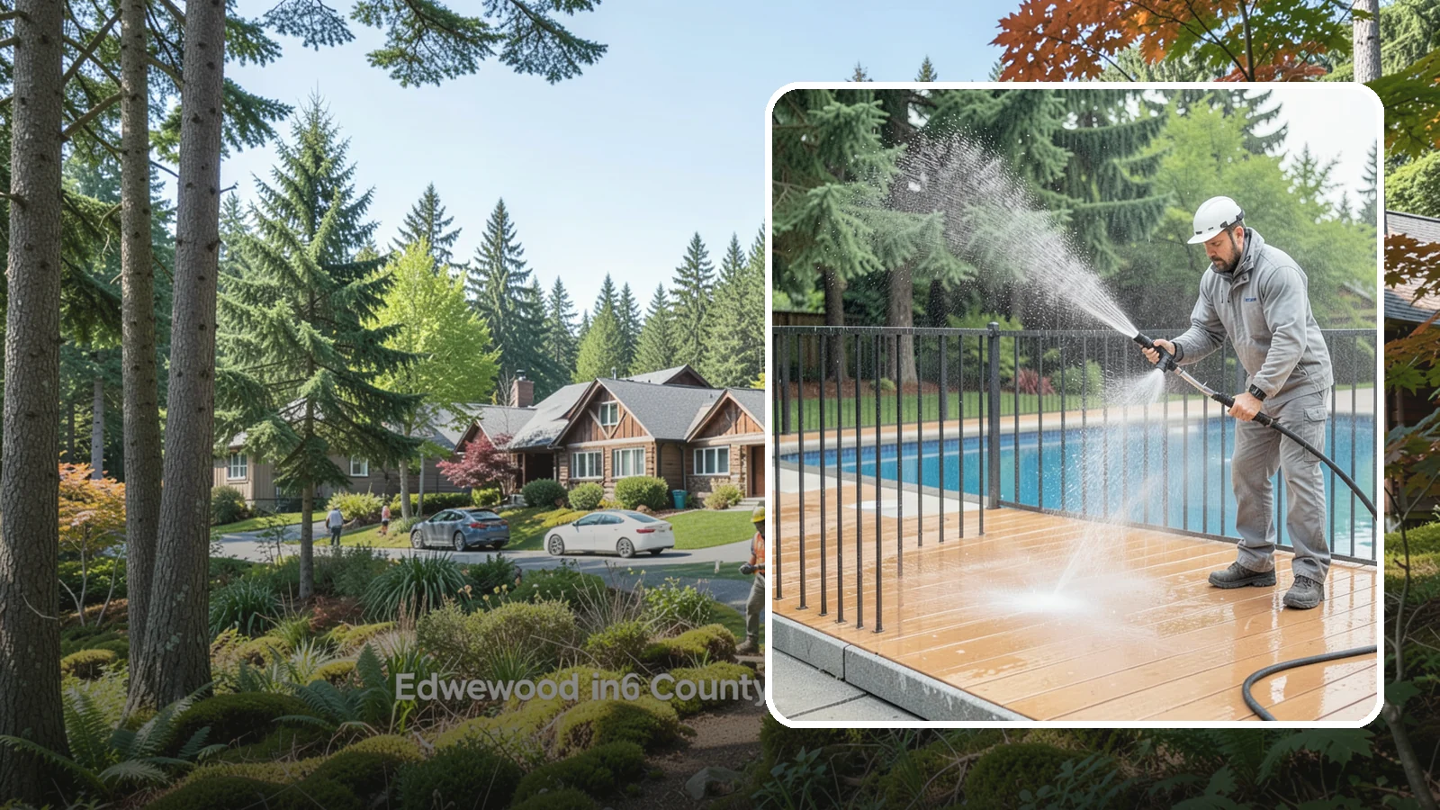Pool Fence Cleaning in Edgewood, Pierce County, WA - We clean pool safety fencing so aluminum, glass, or mesh barriers stay clear of the grime that dulls them in the wet season.