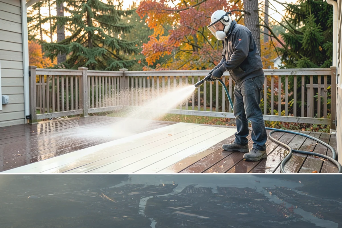 Pool Fence Cleaning in Fife, Pierce County, WA - A spring cleaning readies the fence for a summer of clear, safe sightlines to the pool.