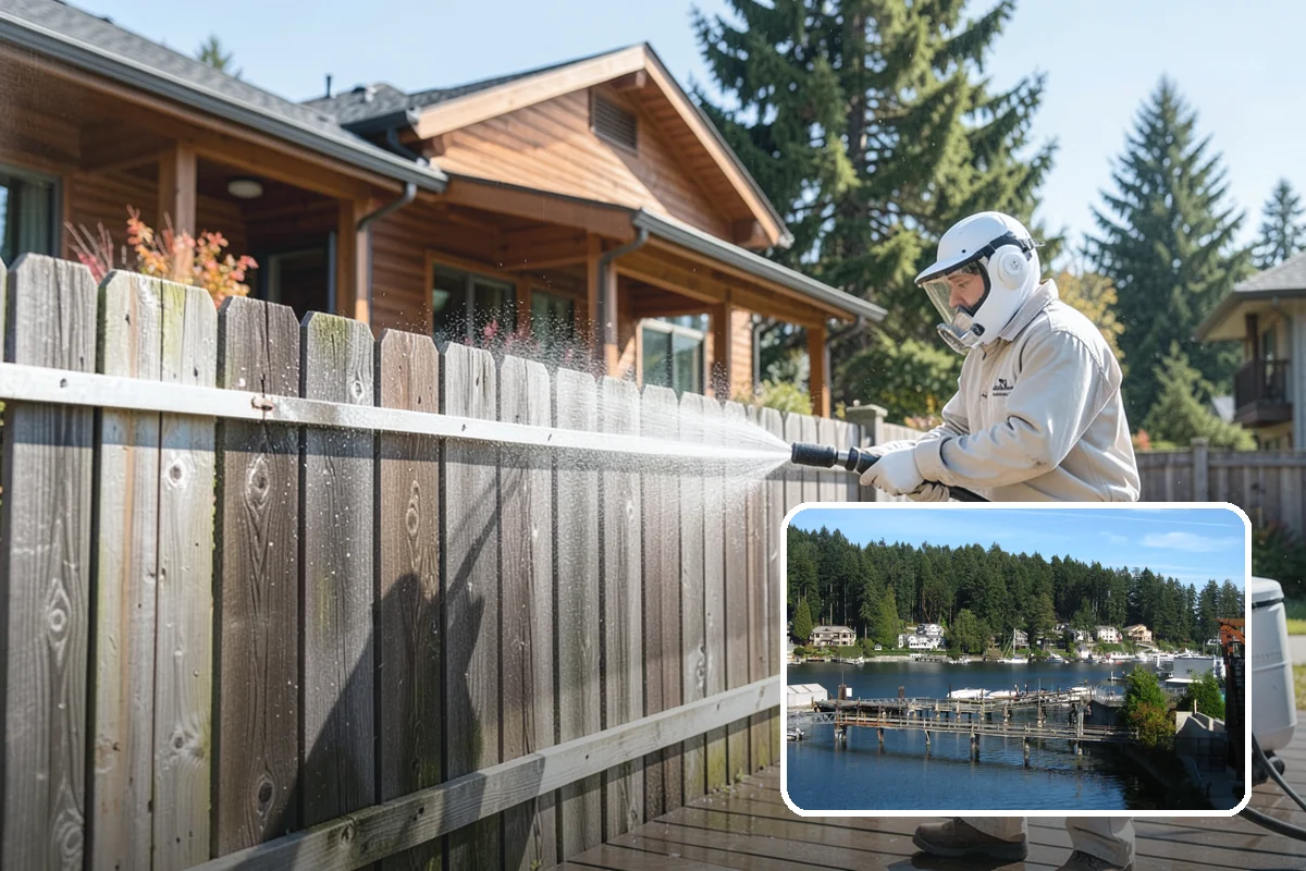 Pool Fence Cleaning in Gig Harbor, Pierce County, WA - Cleans glass, aluminum, and mesh fencing appropriately