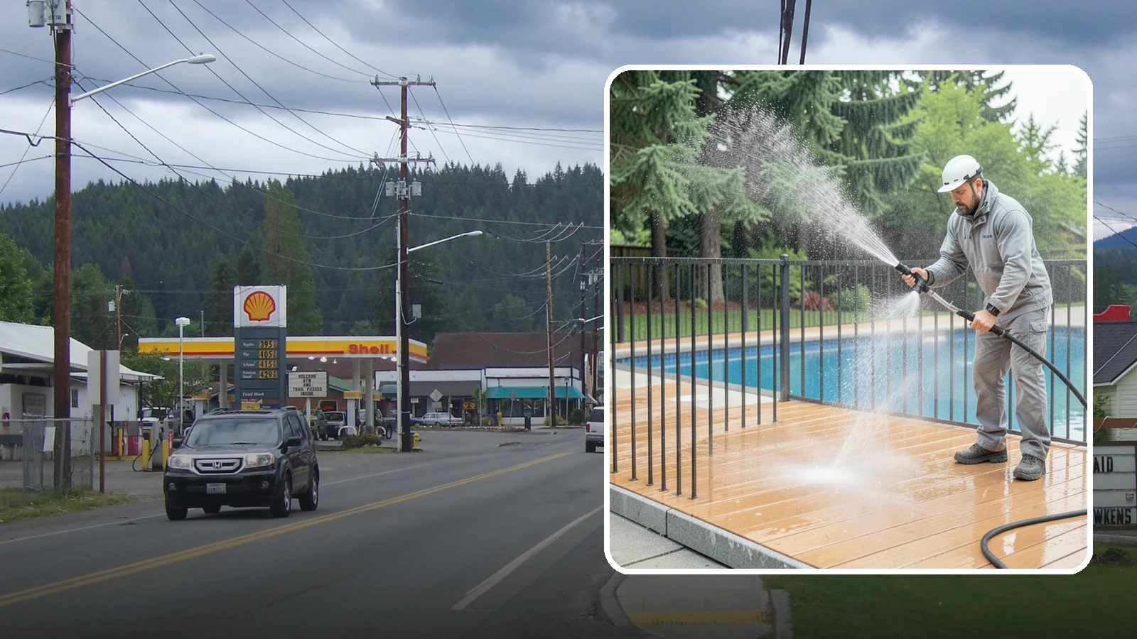 Pool Fence Cleaning in Granite Falls, Snohomish County, WA - We clean pool safety fencing so aluminum, glass, or mesh barriers stay clear of the grime that dulls them in the wet season.