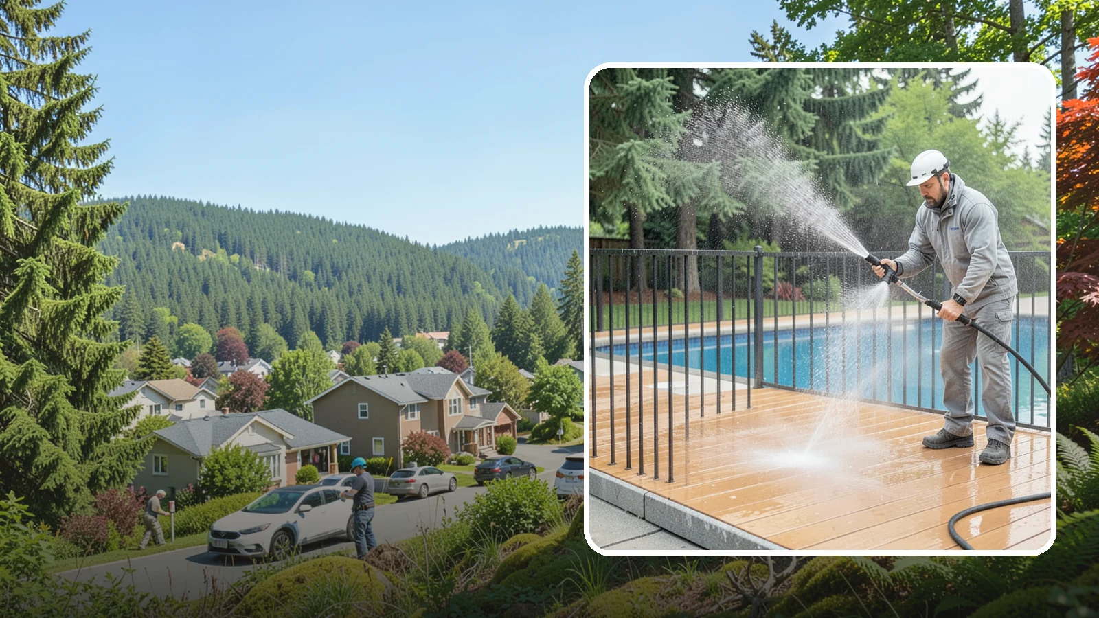 Pool Fence Cleaning in Index, Snohomish County, WA - We clean pool safety fencing so aluminum, glass, or mesh barriers stay clear of the grime that dulls them in the wet season.