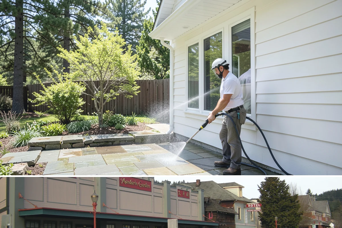 Pool Fence Cleaning in Issaquah, King County, WA - A spring cleaning readies the fence for a summer of clear, safe sightlines to the pool.