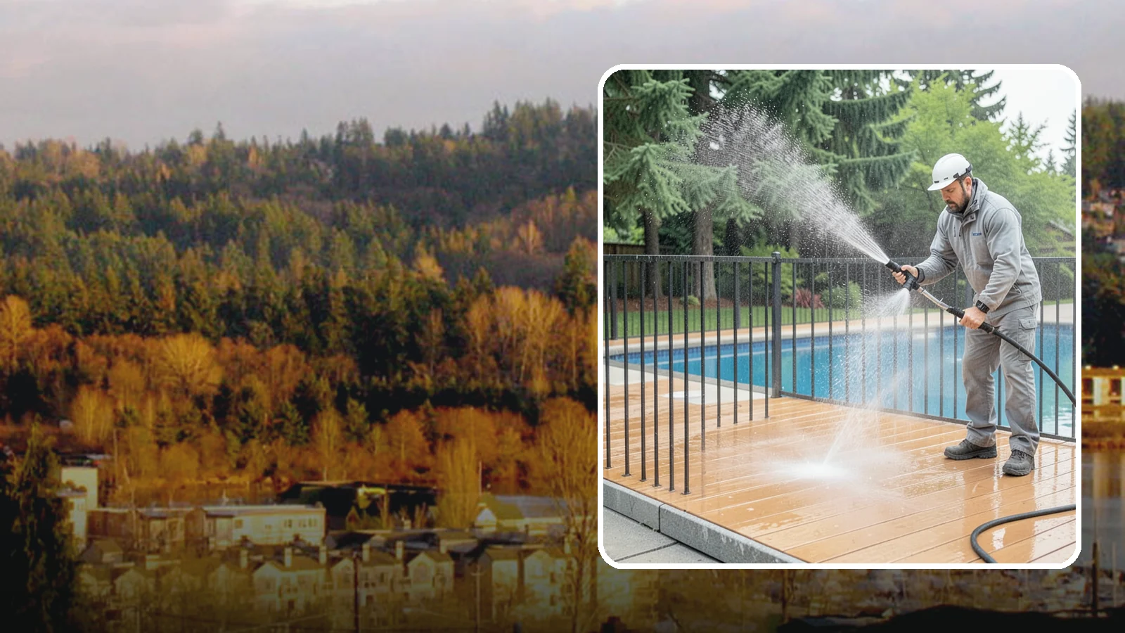 Pool Fence Cleaning in Kenmore, King County, WA - We clean pool safety fencing so aluminum, glass, or mesh barriers stay clear of the grime that dulls them in the wet season.