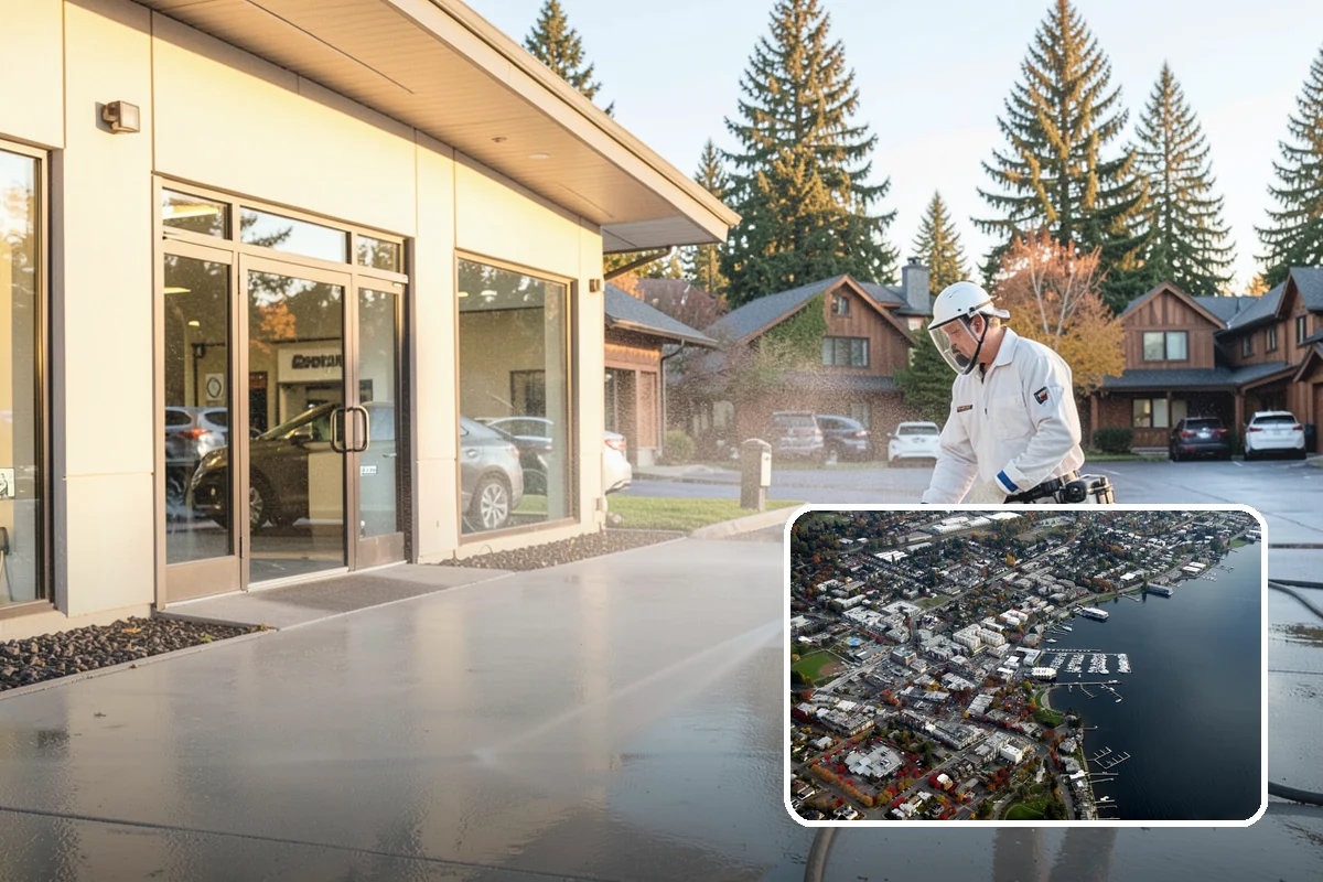 Pool Fence Cleaning in Kirkland, King County, WA - Cleans glass, aluminum, and mesh fencing appropriately