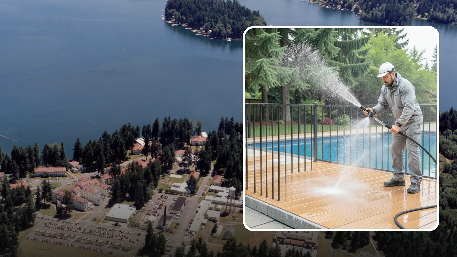 Pool Fence Cleaning in Lakewood, Pierce County, WA - We clean pool safety fencing so aluminum, glass, or mesh barriers stay clear of the grime that dulls them in the wet season.