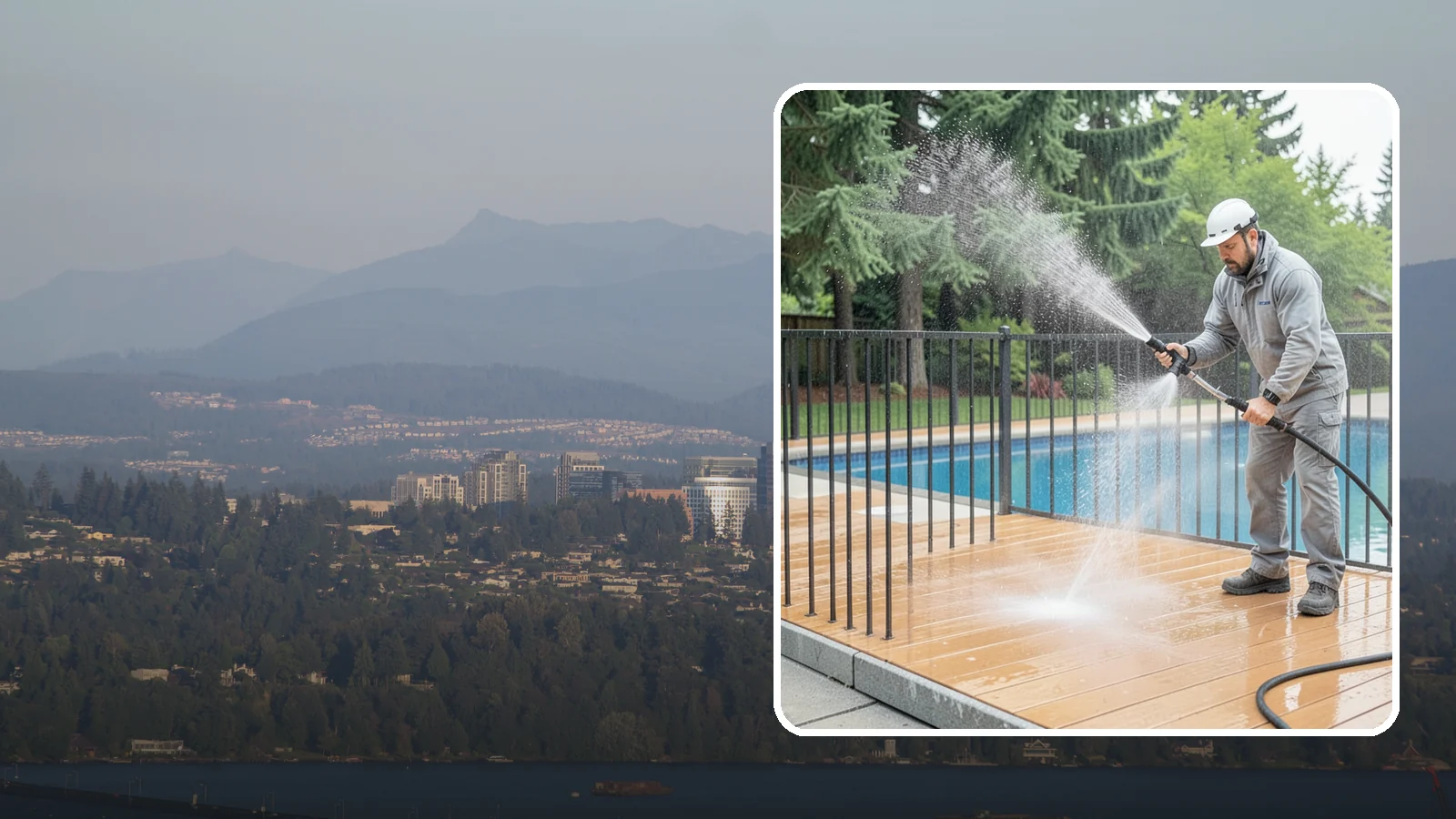 Pool Fence Cleaning in Medina, King County, WA - We clean pool safety fencing so aluminum, glass, or mesh barriers stay clear of the grime that dulls them in the wet season.